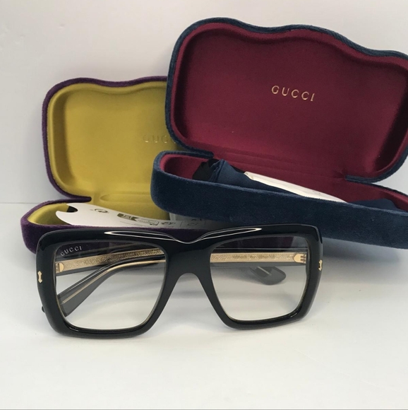 - New 💯 Original Gucci Transparent Square Unisex Sunglasses GG0366S 001 - Picture 10 of 13